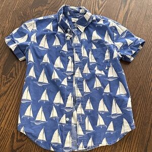 J. Crew Blue Sailboat Print Men's Shirt